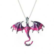 1 pezzo Collana con pendente in vetro retrò stile occidentale a gradiente con drago e strass, adatta per uso quotidiano e come regalo migliore per le donne