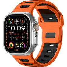 Color Blocking Sport Band Compatible With Apple Watch Ultra Men Women 49mm 46mm 45mm 44mm 42mm 41mm 40mm 38mm, Soft Silicone Strap Solo Loop Wrist Bands Compatible With IWatch Series 10 9 Ultra 2 SE 8 7 6 5 4 3 2 1