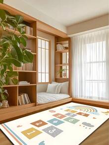 1 pezzo Tappeto gioco numeri arcobaleno, tappeto ludico con gioco della campana numerico, adatto per decorazione interna, tappeto spesso per scale, corridoio, sala, camera da letto