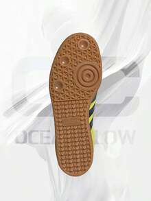 Adidas Samba OG Shock Yellow Night Indigo (Women's)– Women's Lifestyle Sneakers – Shose For Woman-Vintage-Autumn & Winter-Inspired Running Shoes, Shock-Absorbing Comfort, Gym To Streetwear Casual Wear - Prefect Thanks Giving Day & Chrismas Gift- JI2594