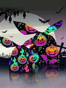 50pcs Halloween Candy Bags, Halloween Pumpkin Candy Bags, Party Gift Bags, With 2 Long Shoulder Straps, Suitable For Halloween Trick Or Treat, Autumn Thanksgiving Horror Theme Party, Halloween Decoration, Halloween Party Favors, Halloween Party Supplies - Multicolor - View 4