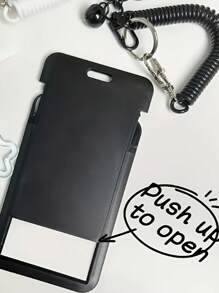 1 PC Expandable Plastic Card Holder With Keychain, Bus Pass Case, ID Card Sleeve, Star Pendant Key Chain Suitable For Daily Wear, Holiday Gift - Multicolor - View 6