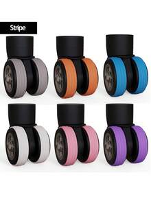 Silicone Luggage Wheel Covers, Bright Silicone Luggage Wheel Protectors, Shock-Absorbing Luggage Wheel Covers, Travel Accessories Luggage Wheel Covers, Premium Silicone Luggage Wheel Covers - Anti-Slip & Noise-Reducing Luggage Wheel Protectors, Multi-Color Options, Reduce Rolling Noise, Shock Protection, Easy To Install - Fashionable Travel Accessories, Make Luggage Roll Smoother - Multicolor - View 6