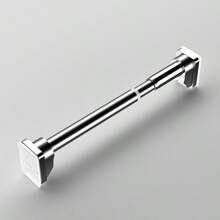 Metalowy drążek napinający do zasłony prysznicowej jest regulowany, drążek podtrzymujący szafę jest teleskopowy i ma antypoślizgową silikonową podstawę, bez konieczności wiercenia. Drążek na zasłonę i drążek do suszenia ubrań nadają się do wielu zastosowań, takich jak łazienki, kuchnie i balkony.