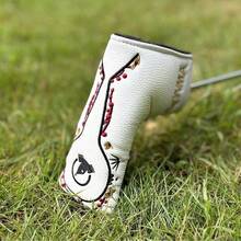 Golf Club Cover Personalized Rod Head Protective Sleeve Head Covers Golf PU Material Black And White - Multicolor - View 4
