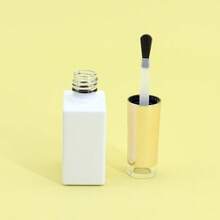 1pc 10ml Empty Spray Painting Electroplating White Square Glass Nail Polish Bottle Reusable For Paint Repair Bottle Glue Brush Bottle - White - View 7