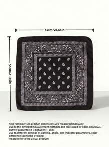 1 Set Unisex Cowboy Hat With Bull Horn Decor + 1 Cashew Pattern Scarf Fashion Outfit, Suitable For Horse Riding, Rodeo, Music Festivals, Bars, Gifts And Daily Use