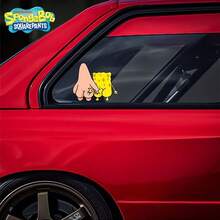 SpongeBob SquarePants 1 pieza Pegatina decorativa de coche con diseño de coche de dibujos animados y esponja para bebé - Amarillo - Ver 5