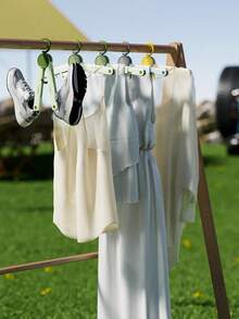 1pc Foldable Clothes Hanger, Portable Travel Drying Rack. Compact Retractable Clothes Hanger, Suitable For Hotel, Dorm And Business Travel. Can Be Stored In Wardrobe. - Multicolor - View 5