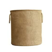 1pc Jute Laundry Basket, Large Capacity Laundry Hampers, Foldable Storage Baskets, Collapsible Laundry Baskets For Clothes, Towels & Toys Storage, Indoor Laundry Hampers, Perfect For Bathroom, Dorm, Laundry Room Organization And Storage