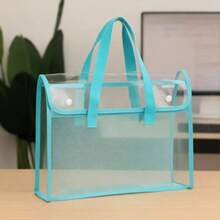Pasta Organizadora e Portátil  Estilo Bolsa Com duas Repartições e Expansível - Aleatório - Visão 5