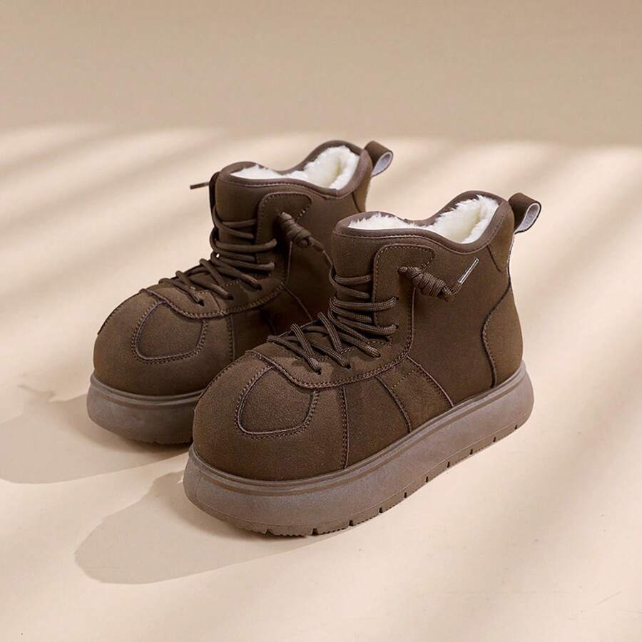 Women Snow Sneakers - Black Olive - View 1