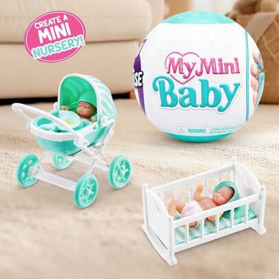 ZURU 5 Surprise My Mini Baby Series 1, Cápsula de misterio coleccionable, Juguete para niñas, Bebé miniatura realista, Conjunto de juego y accesorios
