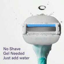 Flamingo Moisture Plus Women'S Razor Set - Razor Handle, 4 Blade Refills, Shower Holder - Fig - 海泡石 - 查看 3