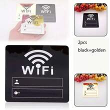 3/2/1pcs Set WiFi Password Indicator Plate, Acrylic Wall Sticker, Decorative Pendant, WiFi Wireless Network Indicator And Password Plate, WiFi Logo Sticker Wall Decal, Shop Signage, Cafe Signage, Restaurant Signage, Home Decor, Party Decor - Multicolor - View 17
