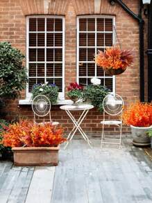 9 paquetes de plantas artificiales de hierba resistentes a los rayos UV, plantas falsas de arbustos de plástico para interiores y exteriores