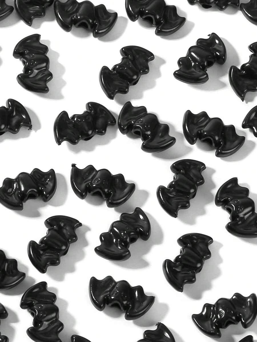 哥特式万圣节蝙蝠珠，多色蝙蝠饰品，可用于制作珠宝、DIY 手链、项链、耳环、工艺品配件、万圣节装饰品