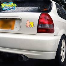 SpongeBob SquarePants 1 pieza Pegatina decorativa de coche con diseño de coche de dibujos animados y esponja para bebé - Amarillo - Ver 6