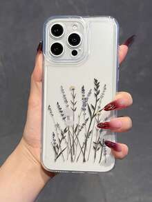 Transparent Case With Leaf Pattern, Compatible With Apple, Redmi, INFINIX, Nothing Phones Waterproof Shockproof Anti-Fall Scratch Resistant - Multicolor - View 4