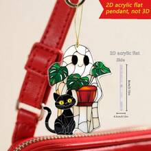 1 Mặt dây chuyền nhỏ trang trí nhà Halloween, Chú ma nhỏ dễ thương cầm cây xanh trên tay, Trang trí Acrylic phẳng 2D, Thích hợp làm đồ trang trí sau ba lô, Mặt dây chuyền trang trí nội thất ô tô, Trang trí cành cây vườn ngoài trời, Trang trí nhà cửa, Phòng ngủ, Phòng khách, v.v., Quà tặng Halloween, Tiệc tùng, Món quà hoàn hảo cho gia đình và bạn bè - Mặt dây chuyền ma - sợi vàng - Xem 2