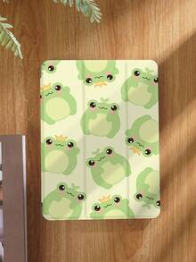 夏季青蛙图案平板电脑保护壳,兼容 iPad 9.7/10.2/10.5/10.9/12.9/Pro 11、第 10 代,兼容三星 Galaxy Tab S6 Lite 10.4 英寸,兼容 Kindle Paperwhite 第 12 代 2024,Kindle(第 11 代)2022 年发布,柔软防摔保护,智能支架/自动唤醒/睡眠 - 彩色 - 查看 3