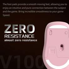 MAGEEGEE 2.4G Laptop Mouse With USB Receiver, Ultra-Thin Travel Mouse Compatible With MacBook Air/Pro, IPad, Tablets - Pink - View 4