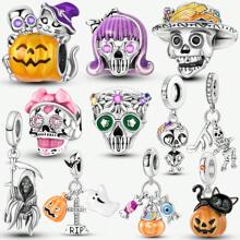 1 款万圣节饰品镀银手链项链 DIY 礼物适合手链和项链