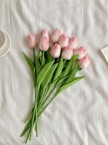 3 paquets de fleurs artificielles de tulipe pour la décoration de la maison, du salon et de la chambre à coucher