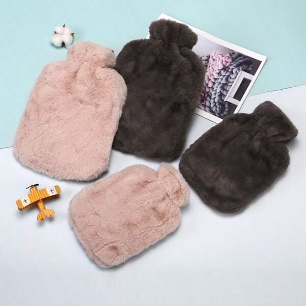 Dikke, met water gevulde warmtezak met strepen, hoogwaardige, antislip PVC-handwarmer, schattig en draagbaar, bestand tegen verbranding, gemakkelijk schoon te maken, warme kruik met vaste geur