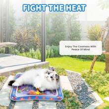 Nuevo Tapete de Agua para Gatos Reforzado 2025, Cama de Agua para Gatos, Diseño Anti-Arañazos, Tapete de Agua para Mascotas con Patrón de Peces, Refrescante y Cómodo, Duradero y a Prueba de Fugas, Adecuado para Gatitos y Cachorros