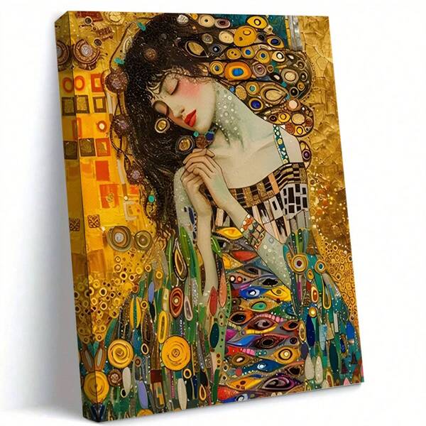 1pc Vintage Oil Painting Beauty Entry Decorative Painting Vertical Hotel Corridor Aisle Background Wall Wall Painter Residence Hand-Painted "Living Room Study Art Wall Art" For Home, Bedroom, Kitchen, Living Room, Bathroom, Hotel, Coffee Shop, Office Decoration, Modern, Vintage.
