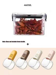 1 lọ đựng kín 460ML-1800ML, hộp đựng thực phẩm gia đình, hộp đựng hạt, ngũ cốc và đồ ăn nhẹ cho nhà bếp, tủ lạnh - Trong sáng - Xem 23