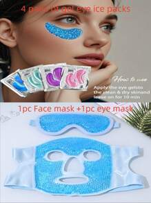 1pc/2pcs Reusable Gel Ice Eye Mask, Cold Hot Compress Eye Mask, Gel Ice Pack Eye Mask, Relieve Fatigue, Eye-Specific Ice Pack, Salon Fatigue Relief Sleep Blackout Ice Eye Mask, Gift For Friends, Gift For Women - Multicolor - View 7