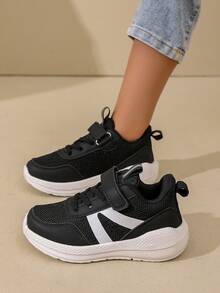 2026儿童春夏秋季学生跑步鞋，低帮双层网面运动鞋，幼儿网面鞋，女童休闲透气运动鞋 - 黑色 - 查看 4