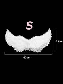 1Pc Party Swallow White Angel Feather Wings Wands Cosplay Elastic Straps Wedding Birthday Halloween Christmas