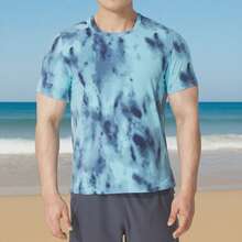 Under Armour Camiseta de hombre UA LAUNCH ELITE PRT SS de manga corta para ejercicio diario y deportes al aire libre 1389804-494 - Corriente azul - Ver 5