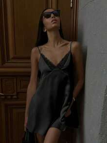 Women 2025 Summer Outfits, Beach Wedding Guest Dress – White Lace & Satin Backless Mini Sundress | Vacation Outfits Woman, Coachella Rave, Ibiza Festival, Graduation Party, Strappy V-Neck Elegance, Bridal Shower, Date Night, Casual Chic With Detachable Poncho