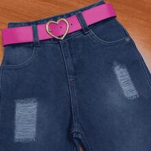 Wide Leg Jeans For Girls With Frayed Hems