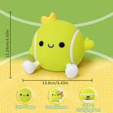 Kawaii Axolotl Night Light ,Animal Silicone Nursery Night Lamp, Rechargeable Table Lamp Bedside Lamp,Cute Room Decor Night Light For Bedroom,Living Room,Dining,Desk Decorations,Great Gifts - Multicolor - View 12