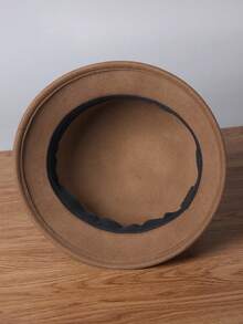 1 peça 2025 Novo chapéu de lã francês elegante com decoração de flores de cristal, chapéu de feltro redondo versátil para mulheres, outono/inverno, roupas de outono