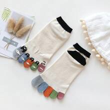A Set Of Women's Short Tube Personality Cartoon Socks Colorful Toe Separator Five-Toe Socks For Girls - 5 - Xem 6