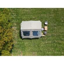 8-Personen Luftzelt mit Luftpumpe, Allwetter-Blow-Up-Zelt mit Privatschieber, Schnellaufbau-Familienzelt für Glamping, Wandern, Angeln und Garten