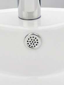 8pcs/6pcs/4pcs/2pcs Platic Sink Overflow Ring With Double Rings, Silver Plated For Kitchen Or Bathroom Home Bathroom Decor Fall Decor Back To School - Multicolor - View 6