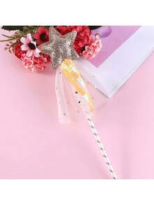 1pc/4pcs/8pcs Beach PVC Glow Magical Star Fairy Wands Party Performance Props Halloween - Multicolor - View 2