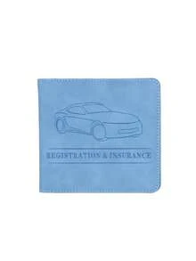 1 pieza Carpeta de información de de coche, bolso corto multifuncional, funda protectora para licencia de conducir, bolsa de almacenamiento para tarjeta de licencia de conducir - Multicolor - Ver 21