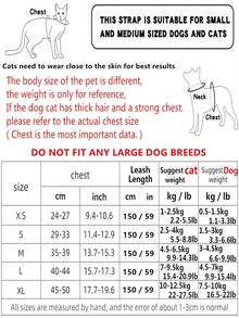 1 Set Breathable Cat Harness And Leash Escape Proof Pet Clothes Kitten Puppy Dogs Vest Adjustable Easy Control Reflective Cat Harness