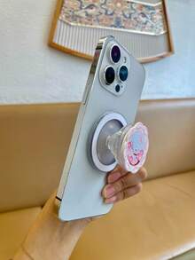 Vintage Floral Magnetic Phone Grip Stand, Multi-Function Expandable Holder Compatible With All Phones - Multicolor - View 5