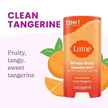 Lume Whole Body Deodorant - Smooth Solid Stick - 72 Hour Odor Control - Aluminum Free, Baking Soda Free And Skin Safe - 26 Ounce (Peony Rose) - Quýt sạch - Xem 4