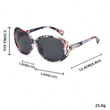 6pcs Women's Large Plastic Gradient Fashion Glasses Set, Suitable For Street, Summer, Vacation, And Daily Use - Bohemian Beach Accessories Women's Glasses, Suitable For Beach Vacation, Outing, And Travel - 彩色 - 查看 3