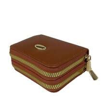 Women's Wallet With Zipper And 2 Small, Compact Compartments - Camel - View 1